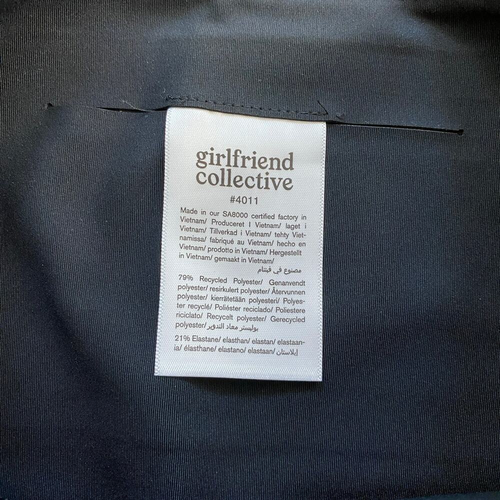 NWOT Girlfriend Collective Black High-Rise Bike Short 8.5" Small - Picture 6 of 9